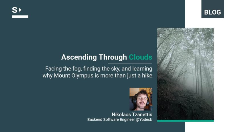 Ascending through clouds